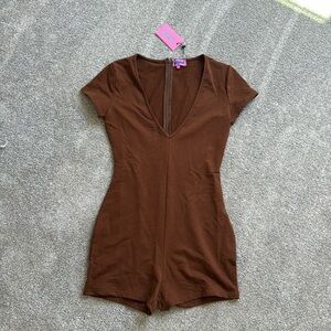 Brown Romper Edikted